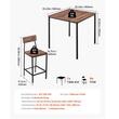Masa de bar cu 4 scaune, 900 x 900 x 910 mm, Maro/Negru