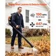 Suflanta pentru frunze cu motor pe benzina 2 Timpi, 815 m³/h, viteza 241km/h