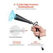 Pistol de curatare cu aer comprimat cu duza rotativa Vortex 100 ml/min, 6-9.2 bar, 3 x conectori, Perie