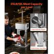 Masina electrica de umplut carnati, Profesionala, Inox, 4 x Tuburi, 200 W, control viteza, Capacitate 12 l