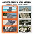 Set 2 scaune pliabile pentru gradina, Gri, 800 × 755 × 915 mm, material HDPE, WaterProof, max 200 kg