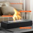 Focar de masa cu bioethanol, 35 cm x 18 cm x 14 cm, 0.25 l, Otel/Inox/Sticla termorezistenta 