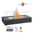 Focar de masa cu bioethanol, 35 cm x 18 cm x 14 cm, 0.25 l, Otel/Inox/Sticla termorezistenta 