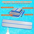 Saltea gonflabila pentru antrenament,Fitness, Yoga,gimnastica, Pompa inclusa, Lungime 5 m, Geanta transport, Albastru/Alb