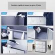 Fiset metalic cu 9 compartimente, Incuietori personalizate, Gri/Alb, 900x450x940 mm, max 245 kg