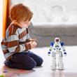 Robot inteligent interactiv cu microfon si difuzor, Telecomanda vocala, USB-C, 160 x 80 x 265 mm, 50 miscari