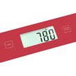 Cantar de bucatarie sticla securizata, Rosu, Ecran LCD, 1g-5kg, 1x 3V baterie litiu CR 2032