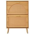 Dulap pantofi, 2 sertare, Lemn, 600 x 168 x 877 mm, Maro