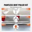 Kit pentru reparatie caroserie fara vopsire, 69 elemente, ventuze plastic, pistol silicon
