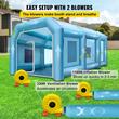 Cabina de vopsit, gonflabila, 2 x suflante, 330/1100W, dimensiune exterioara 8 x 4 x 3, ferestre filtrare detasabile