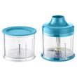 Blender de mana albastru, putere 1000 W, 2 viteze, cutite inox, 700 ml, tocare, zdrobire, tel