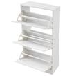 Dulap pantofi, 3 sertare, Lemn, 600 x 237 x 1200 mm, Alb