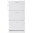 Dulap pantofi, 3 sertare, Lemn, 600 x 237 x 1200 mm, Alb