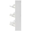 Dulap pantofi, 3 sertare, Lemn, 600 x 237 x 1200 mm, Alb