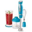 Blender de mana albastru, putere 1000 W, 2 viteze, cutite inox, 700 ml, tocare, zdrobire, tel