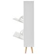 Dulap pantofi, 2 sertare rabatabile, Lemn, 800 x 237 x 1205 mm, Alb, picioare lemn, manere Aluminiu