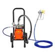 Pompa de vopsit cu diafragma pentru suprafete mari, putere 900 W, 1.8 l/min, 125 Bar, lungime furtun 9 m, 2 x roti mari