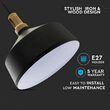 Pendul suspendat, max 60W, IP20, Negru, Lemn/Otel, fara bec, 350 x 300 x 1100 mm, lungime fir 1 m