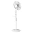 Ventilator cu picior, Teesa 3 viteze, Alb, 45 W, Miscare de oscilatie, Inaltime reglabila 130.5 cm, Diametru 43 cm, Telecomanda