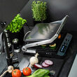 Grill electric Adler Inox 2000 W, suprafata striata/neteda, 36.5 x 36 x 14 cm
