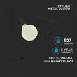 Pendul tavan model geometric, fara bec, E27, 320 x 320 x 1350, lungime fir 1 m