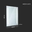 Oglinda cosmetica cu led, 42W, lumina rece 6400K, Anti-aburire, 100 lm, 800 x 600 mm, IP44