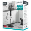 Ventilator cu picior, Teesa 3 viteze, Negru, 45 W, Miscare de oscilatie, Inaltime reglabila 130.5 cm, Diametru 43 cm, Telecomanda