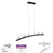 Lustra led 44 W, 4 x globuri, 3340 lm, Negru, Lumina neutra 4000K, 175-265 V, dimensiune 115x120 cm