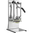 Feliator multifunctional profesional pentru legume/fructe, 4 x lame, Aluminiu/Inox, Vertical