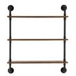 Raft metalic cu 3 x polite incluse din lemn, Vivatechnix Industrial, 830 x 205 x 960 mm
