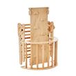 Spatiu de joaca Montessori 5in1 pentru copii, Lemn, Triunghi, Arc și Rampa, max 68 kg, Anti-rasturnare, Maro