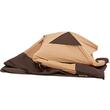Cort instant gonflabil cu pompa reincarcabila, 4 x persoane, ferestre, Impermeabil, 229 x 229 x 177 cm, Maro