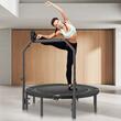 Trambulina fitness, Pliabila, max 205 kg, Inaltime reglabila 4 niveluri, cadru Otel, 40 arcuri, Diametru 1315 mm