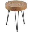 Set 2 masute rotunde de cafea, Retro clasic, Suprafata lemn, Diametru 398/796 mm, picioare metal