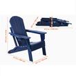 Set 2 scaune pliabile pentru gradina, Albastru, 800 × 755 × 915 mm, material HDPE, WaterProof, max 200 kg