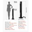Ventilator turn, Oscilatie 50 grade, 3 x viteze, temporizare 12 ore, 37 dB, Negru, 50 W, Telecomanda