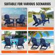 Set 2 scaune pliabile pentru gradina, Albastru, 800 × 755 × 915 mm, material HDPE, WaterProof, max 200 kg