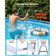 Scara pentru piscine supraterana, Otel, 4 trepte, max 136 kg, 1000 × 795 × 1506 mm