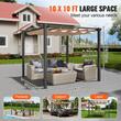 Pavilion cu acoperis retractabil, 3 x 3 x 2.3 m, impermeabilizare superioara si protectie solara UV50+, Aluminiu/Poliester, Bej