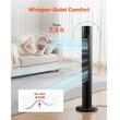 Ventilator turn, Oscilatie 50 grade, 3 x viteze, temporizare 12 ore, 37 dB, Negru, 50 W, Telecomanda