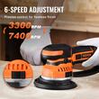 Slefuitor orbital, 6 x viteze 3300-7400 rpm, putere 850W, platan 152 mm, conector praf, actiune dubla DA si GA