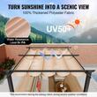 Pavilion cu acoperis retractabil, 3 x 3 x 2.3 m, impermeabilizare superioara si protectie solara UV50+, Aluminiu/Poliester, Bej