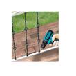 Set 10 stalpi balustrada, 56 x 56 x 1122 mm, Negru mat, accesorii prindere