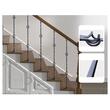 Set 10 stalpi balustrada, 56 x 56 x 1122 mm, Negru mat, accesorii prindere