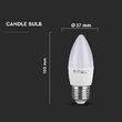 BEC LED E27 4.5W 3000K ALB CALD