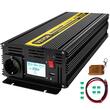 Invertor cu unda sinusoidala pura Vevor 2500 W, 12VDC-230VAC, port USB, telecomanda, afisaj LCD