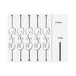 Set 5 stalpi balustrada, 185 x 20 x 1118 mm, Negru mat, accesorii prindere