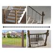 Set 10 stalpi balustrada, 13 x 13 x 1122mm, Negru mat, accesorii prindere