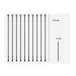 Set 10 stalpi balustrada, 13 x 13 x 1122mm, Negru mat, accesorii prindere