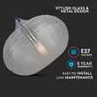 Pendul tavan cu glob de sticla, fara bec, E27, 330 x 380 x baza 100 mm